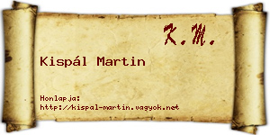 Kispál Martin névjegykártya
