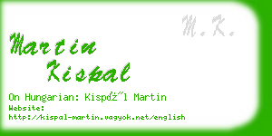 martin kispal business card